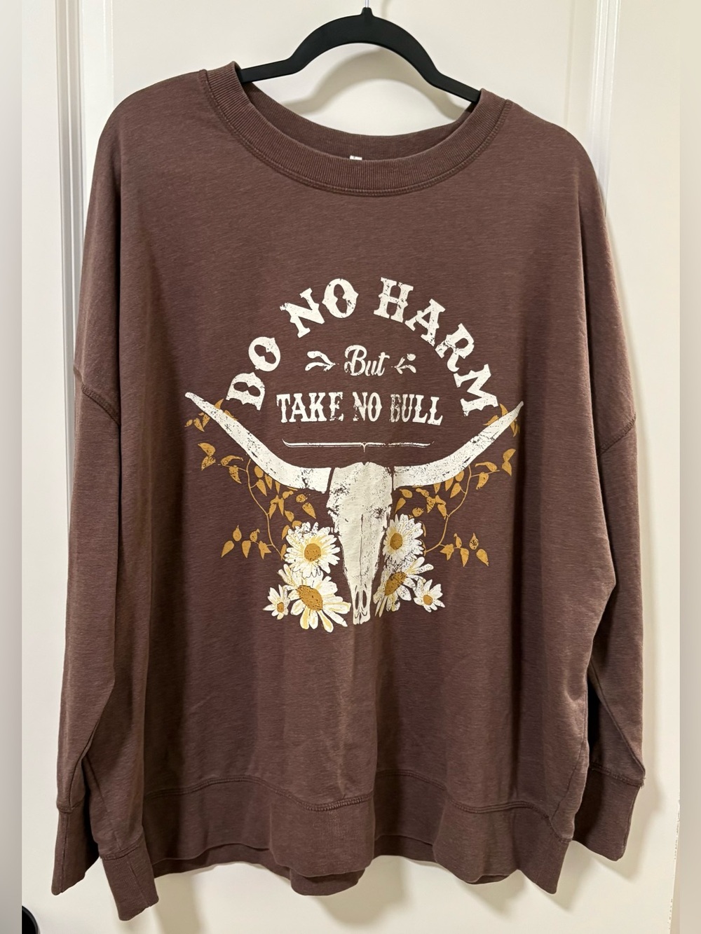 Maurices Brown Crewneck Graphic Sweatshirt
